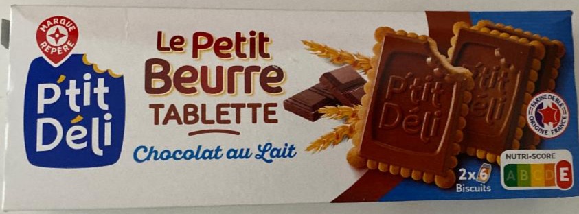 Fotografie - Le Petit Beurre Tablette Chocolat au Lait P'tit Déli