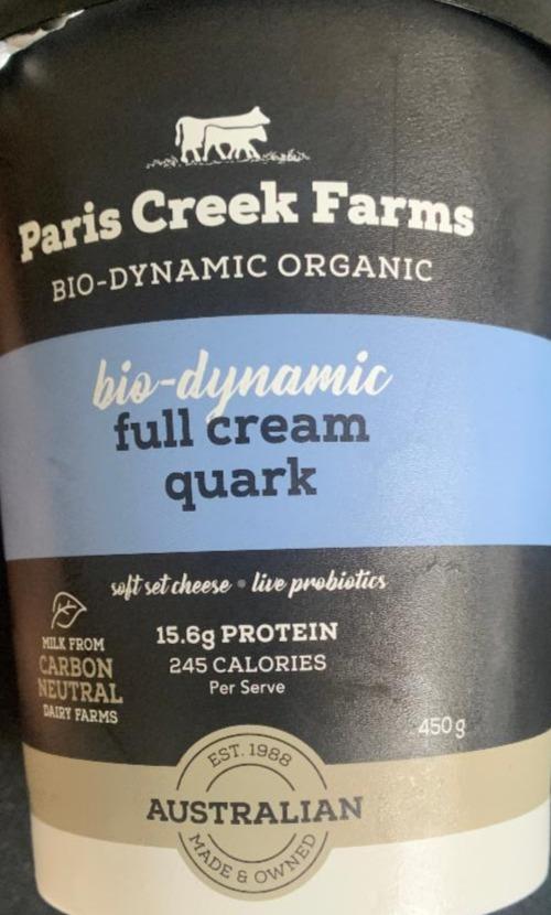 Fotografie - Bio-dynamic full cream quark Paris Creek Farms