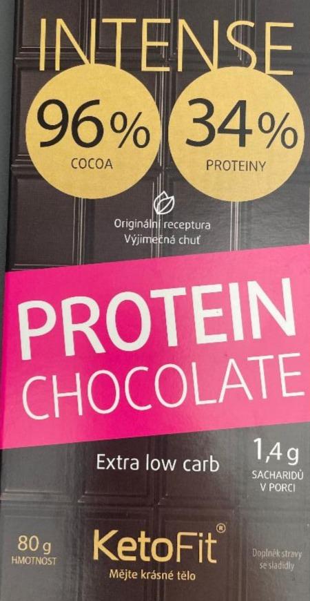 Fotografie - INTENSE Protein Chocolate 96% cocoa KetoFit