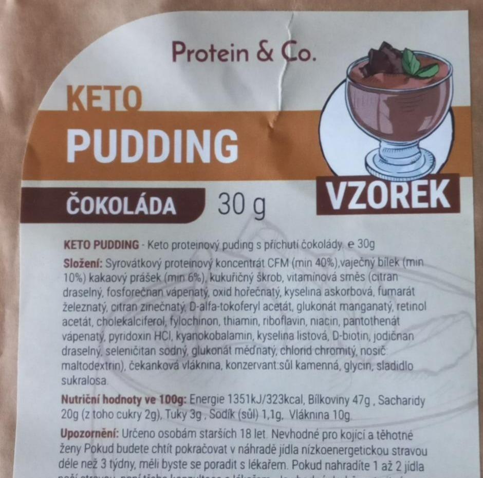Fotografie - keto pudding čokoláda Protein & Co.