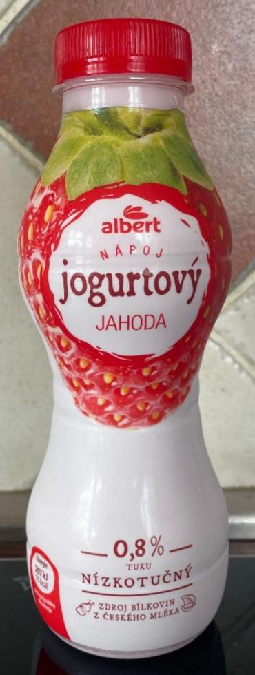 Fotografie - Jogurtový nápoj nízkotučný Jahoda Albert