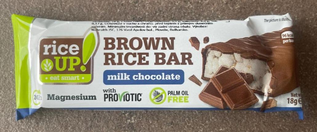 Fotografie - Brown Rice Bar milk chocolate Rice up!