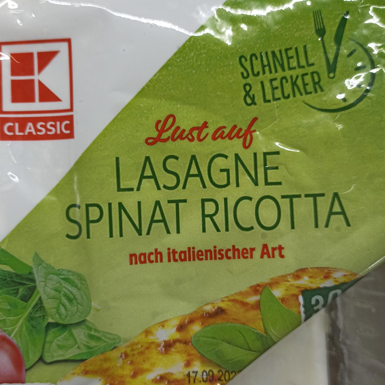 Fotografie - Lasagne Spinat ricotta nach italienischer Art K-Classic