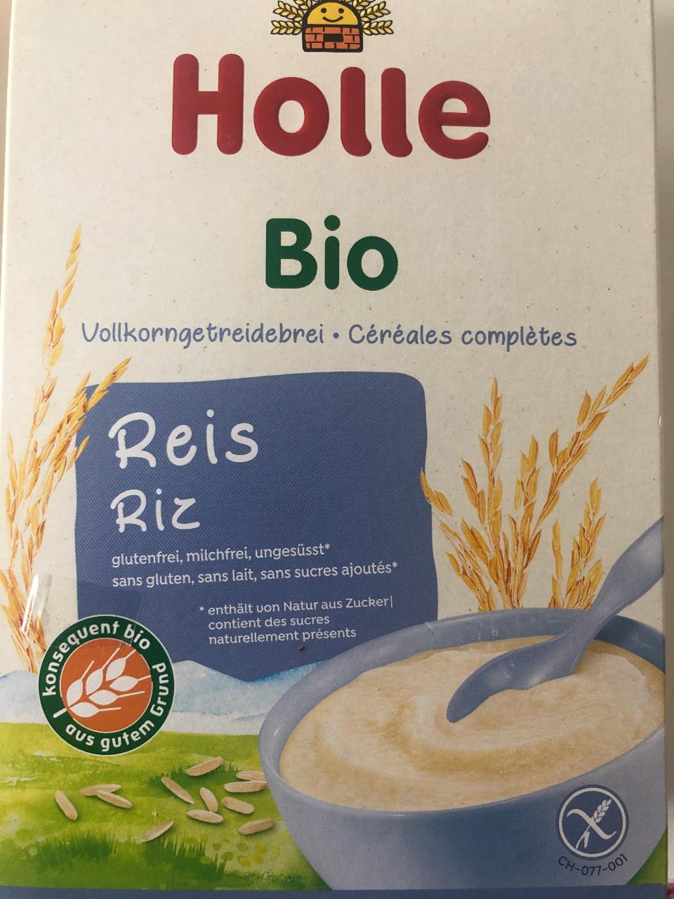 Fotografie - Bio Celozrnná rýžová kaše Holle