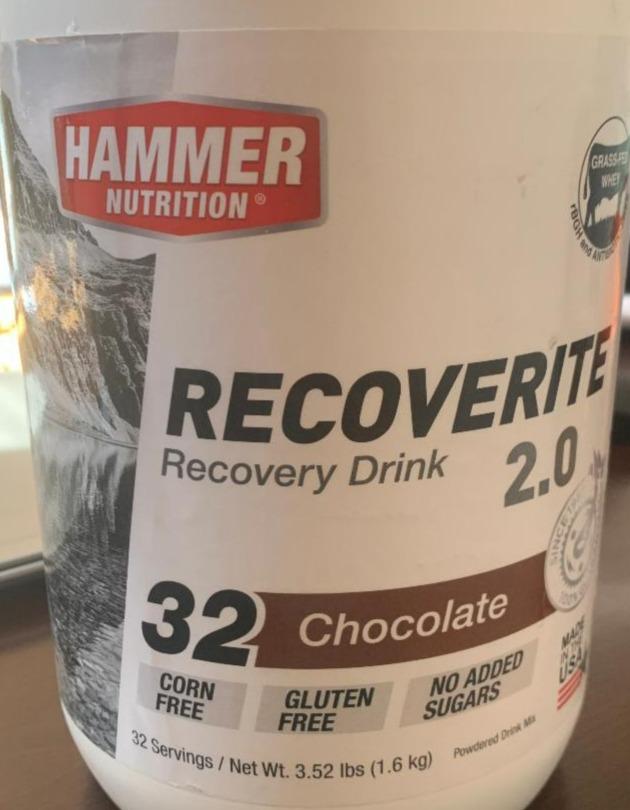 Fotografie - Recoverite Recovery Drink Chocolate Hammer Nutrition
