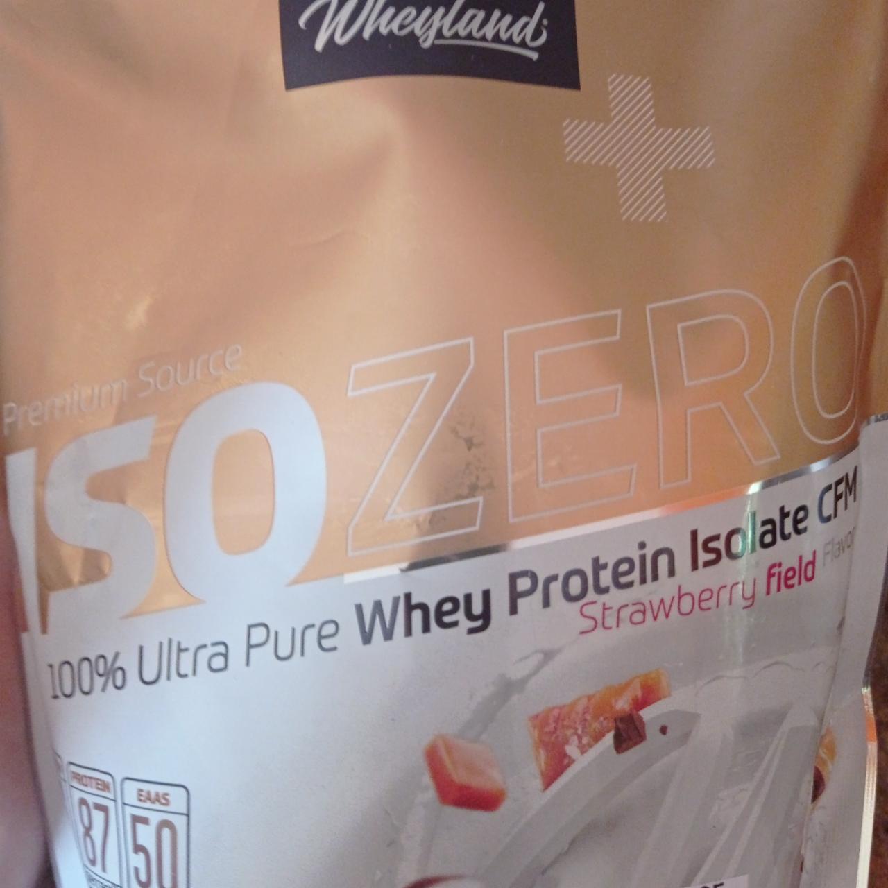 Fotografie - Iso Zero 100% Ultra Pure Whey Protein Isolate CFM Strawberry field Wheyland