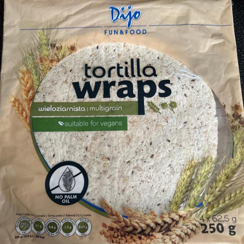 Fotografie - Tortilla wraps suitable for vegan multigrain Dijo