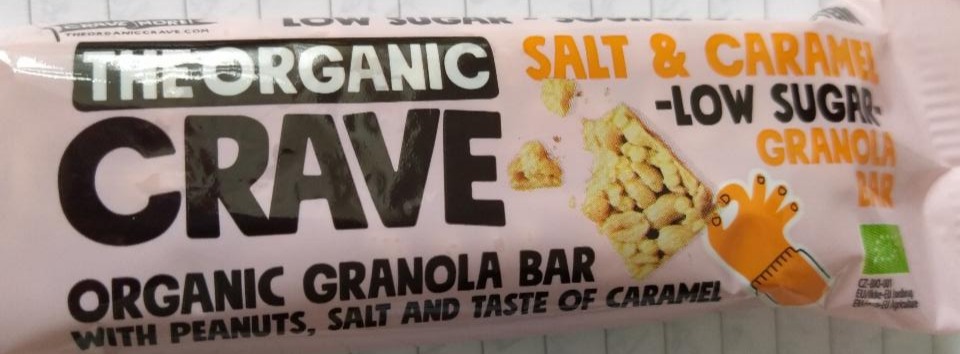 Fotografie - The organic crave organic granola bar with peanuts, salt and taste of caramel