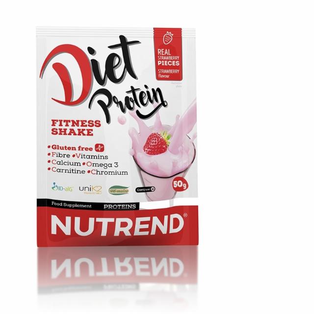 Fotografie - Diet protein fitness shake strawberry (jahoda) Nutrend