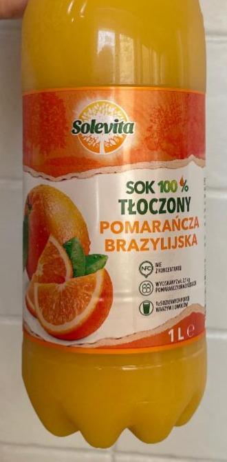 Fotografie - Sok 100% tłoczony pomarańcza brazylijska Solevita
