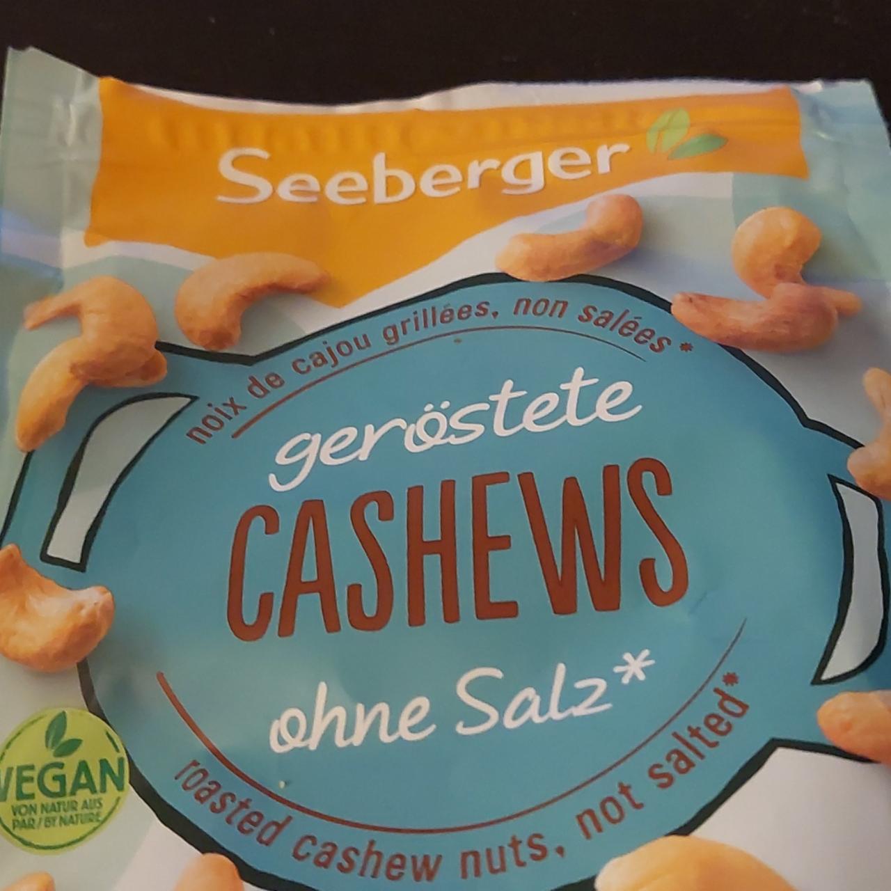 Fotografie - Geröstete Cashews ohne Salz Seeberger