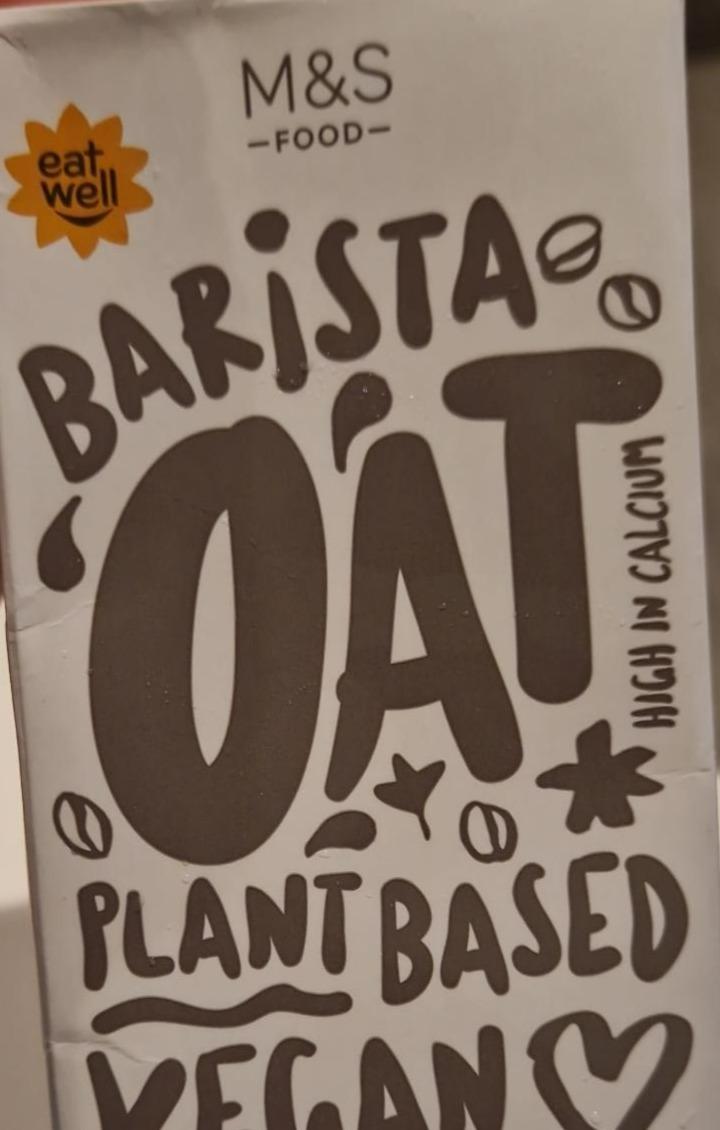 Fotografie - Barista oat plant based vegan milk M&S Food