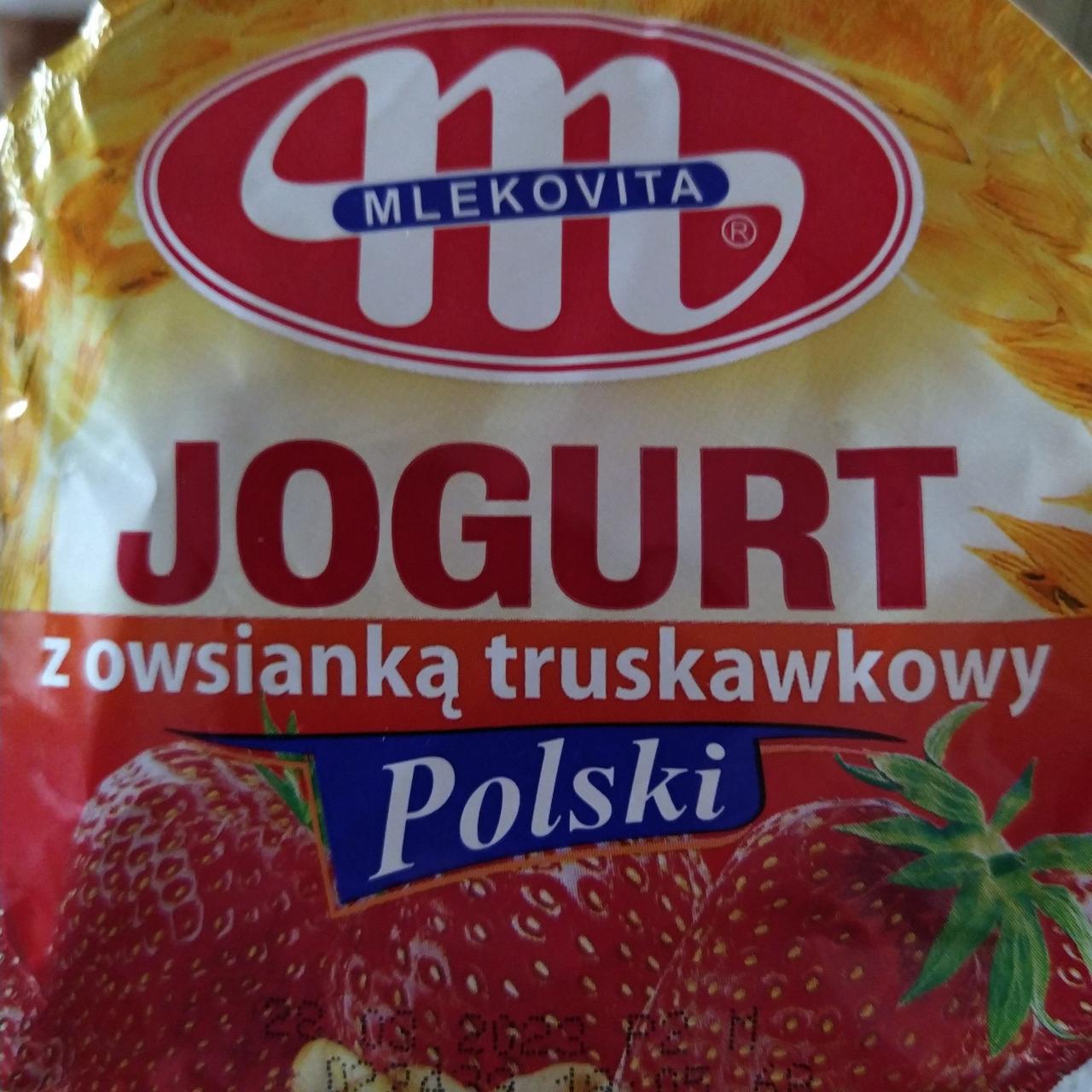 Fotografie - Jogurt z owsianka truskawkowy Polski Mlekovita
