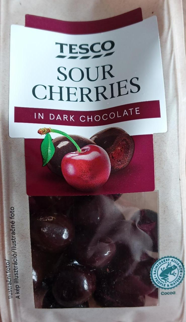 Fotografie - Sour cherries in dark chocolate Tesco