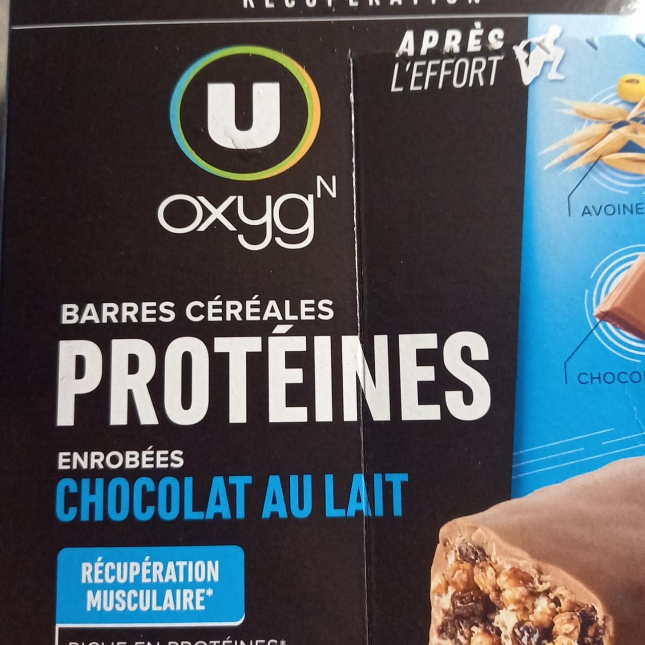 Fotografie - Barres céréales protéinées Chocolat au lait U Oxygn