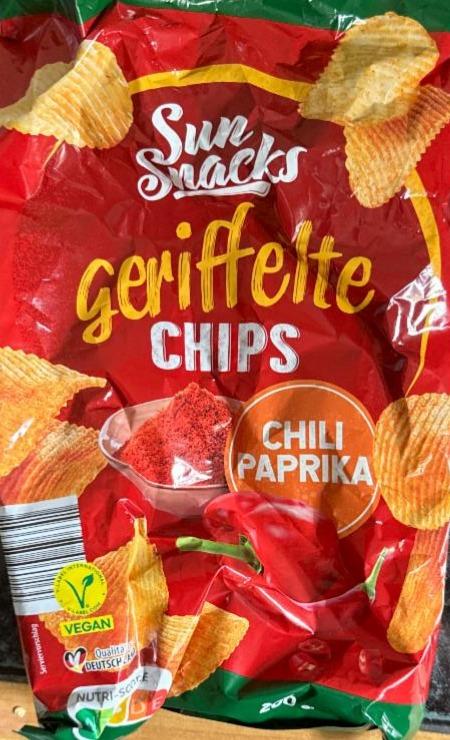 Fotografie - Geriffelte chips Chili paprika Sun Snacks