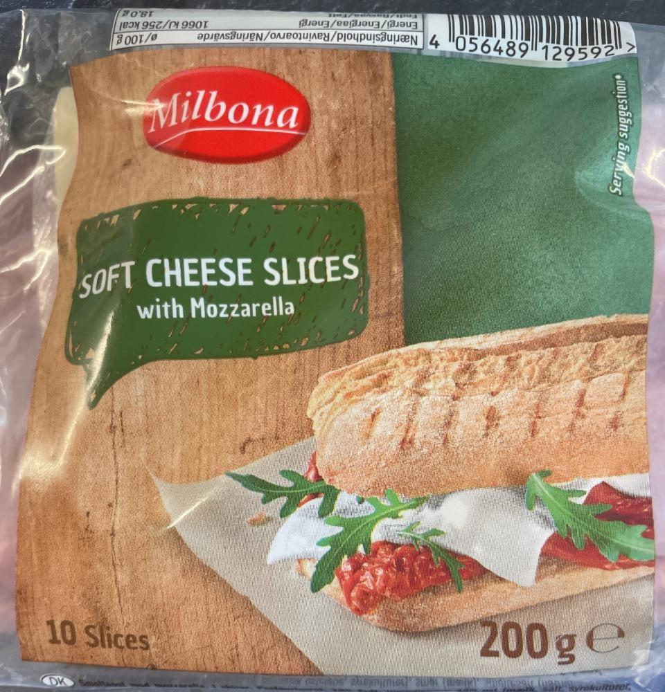 Fotografie - Soft Cheese Slices with Mozzarella Milbona