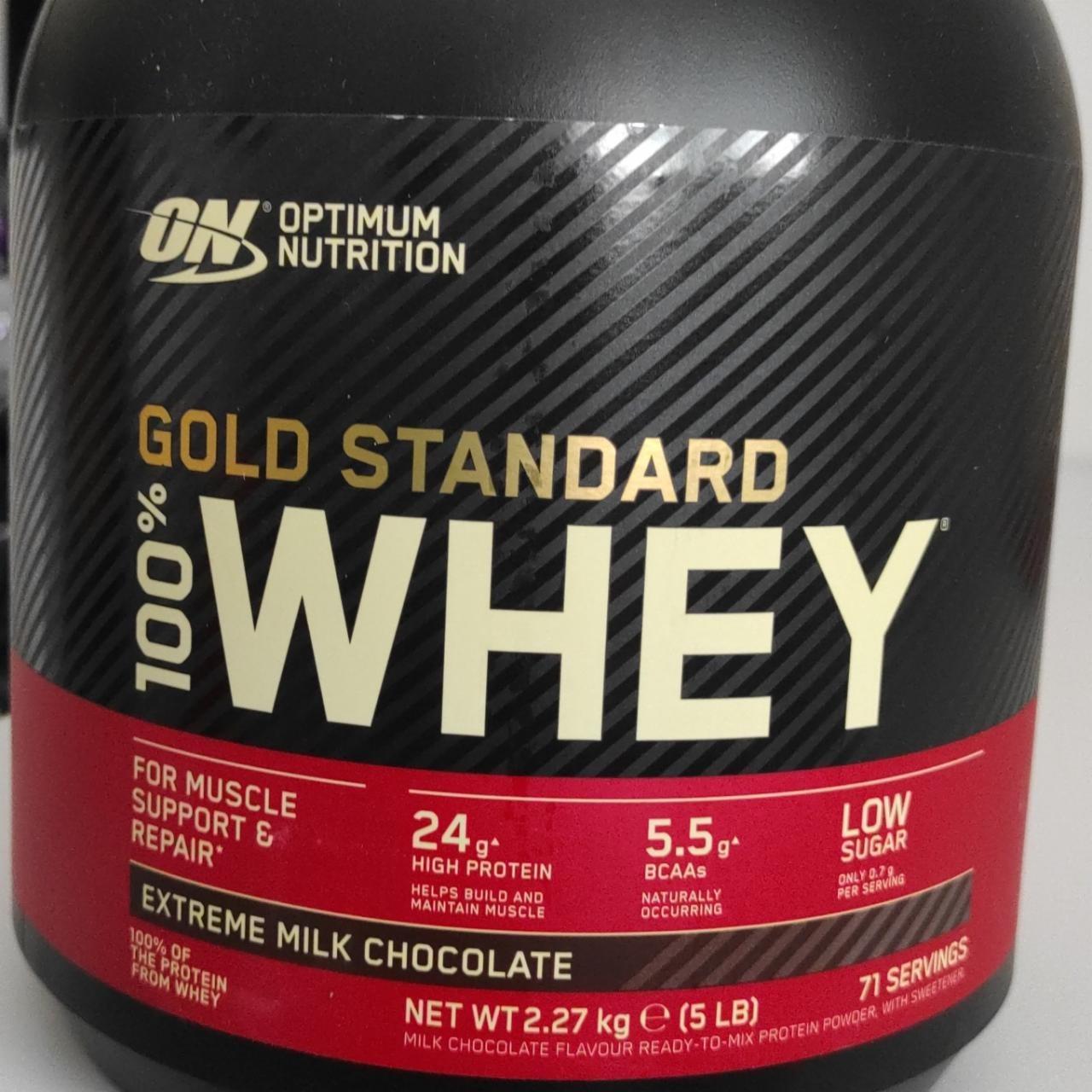 Fotografie - Gold Standard 100% Whey Extreme Milk Chocolate Optimum Nutrition