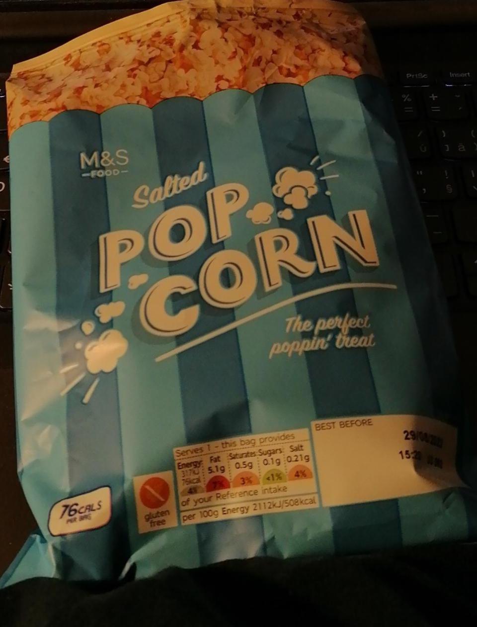 Fotografie - M&S Salted Popcorn M&S Food