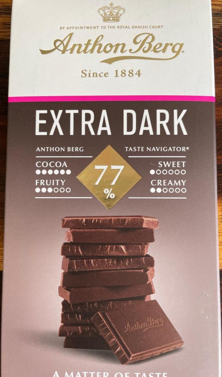 Fotografie - Extra Dark Chocolate 77% Anthon Berg