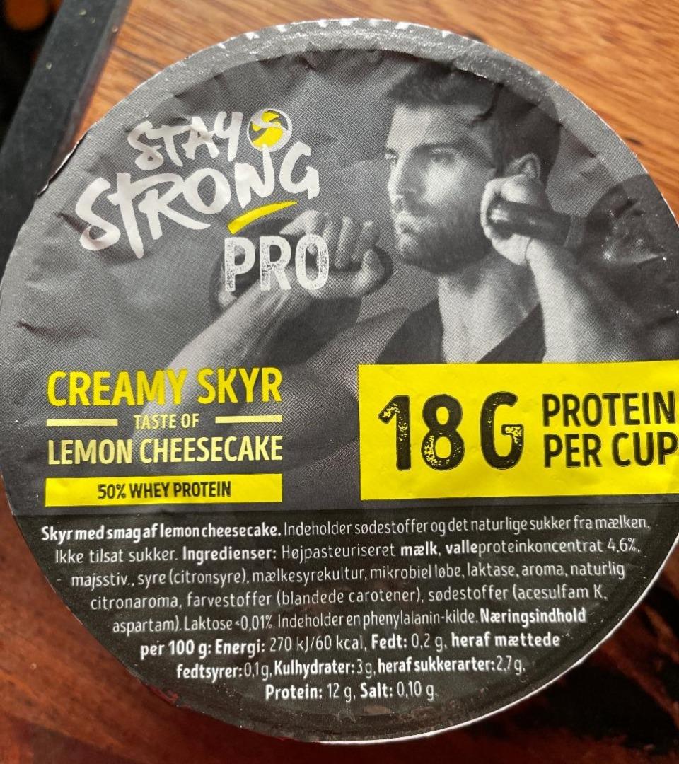 Fotografie - Pro Creamy Skyr Lemon Cheesecake Stay Strong