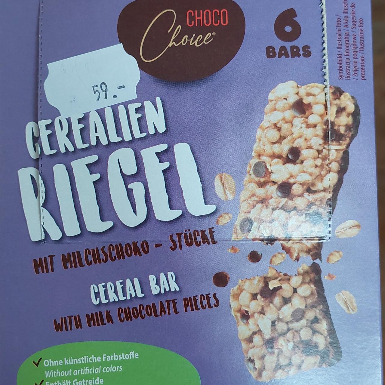 Fotografie - Cereal bar with milk chocolate pieces Choco choice