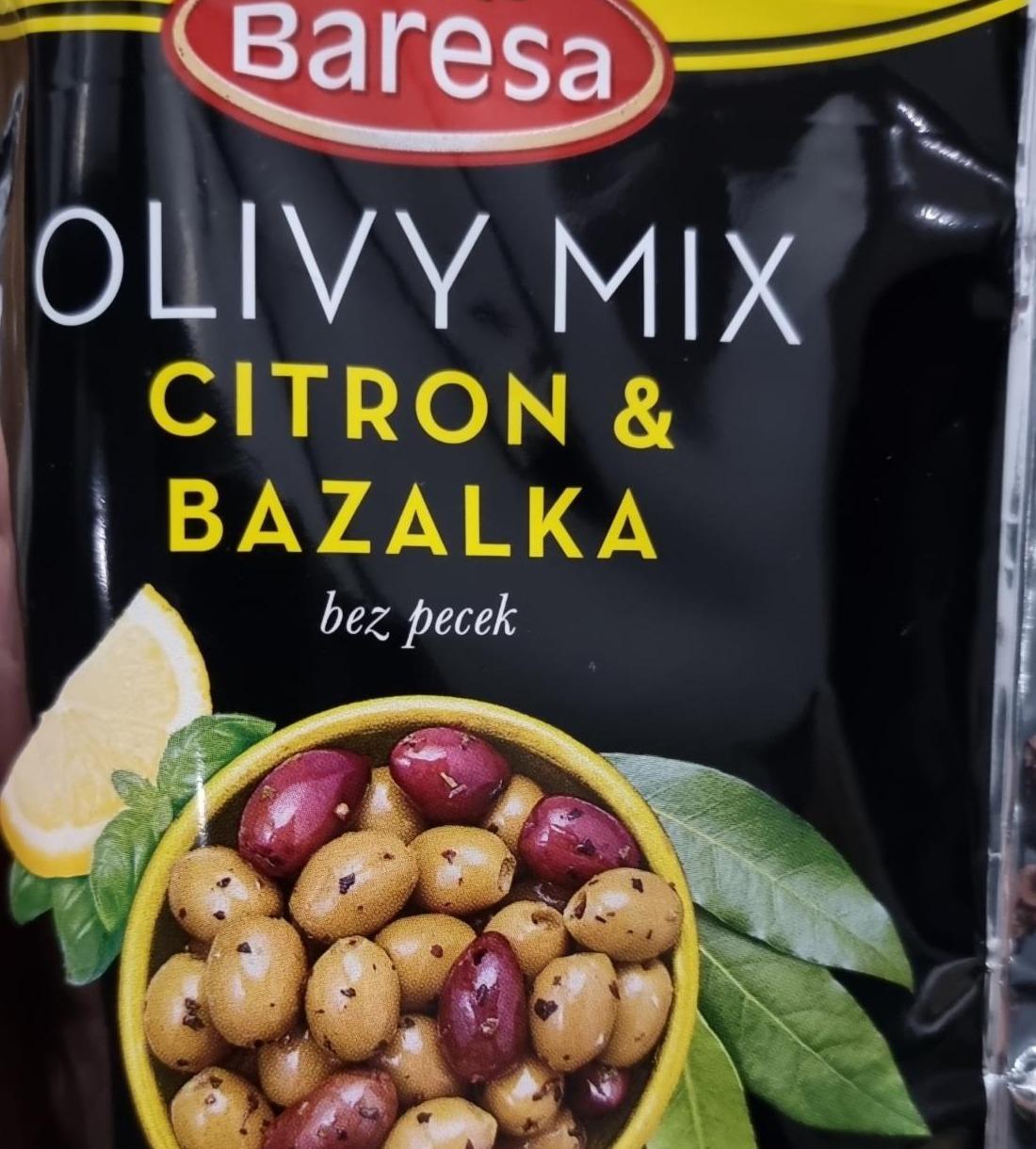 Fotografie - Olivy mix citron a bazalka Baresa