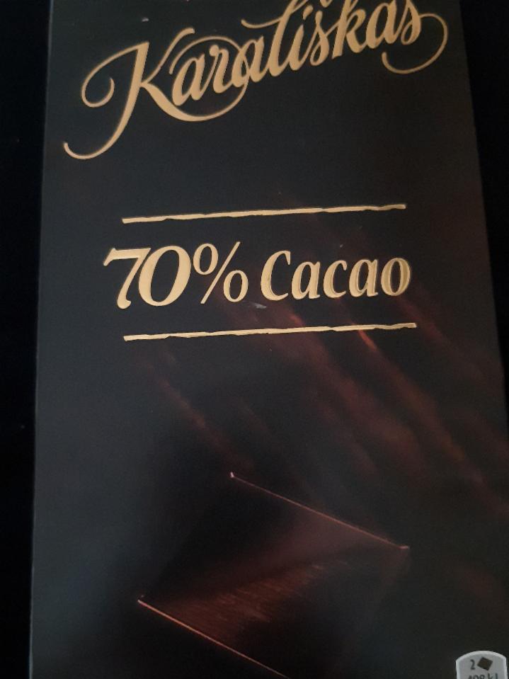 Fotografie - Šokoladas Cocao 70% KARALIšKAs
