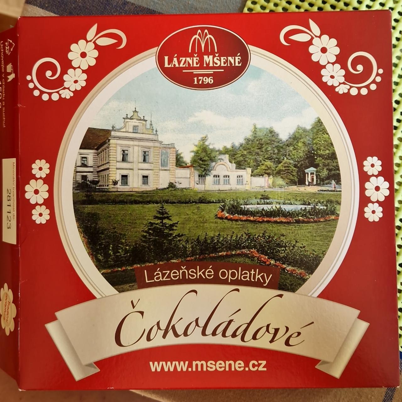 Fotografie - Lázeňské oplatky čokoládové Lázně Mšené