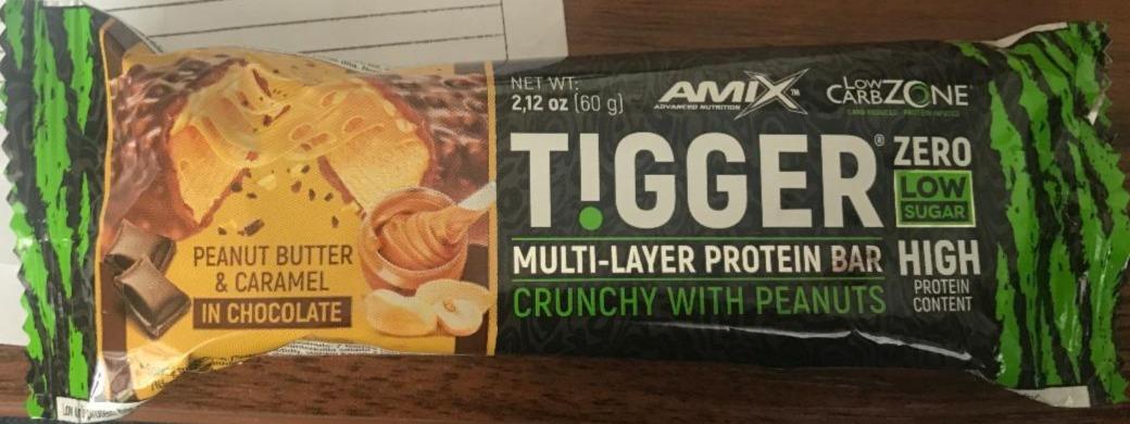 Fotografie - Tigger peanut butter & caramel in chocolate Amix Nutrition
