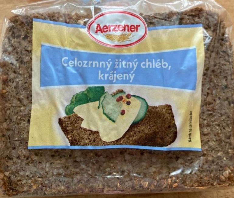 Fotografie - Celozrnný žitný chléb, krájený Aerzener