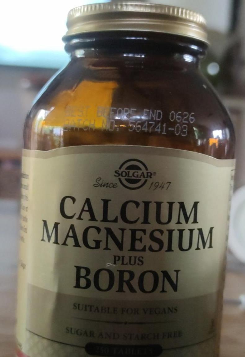 Fotografie - Calcium magnesium plus boron Solgar