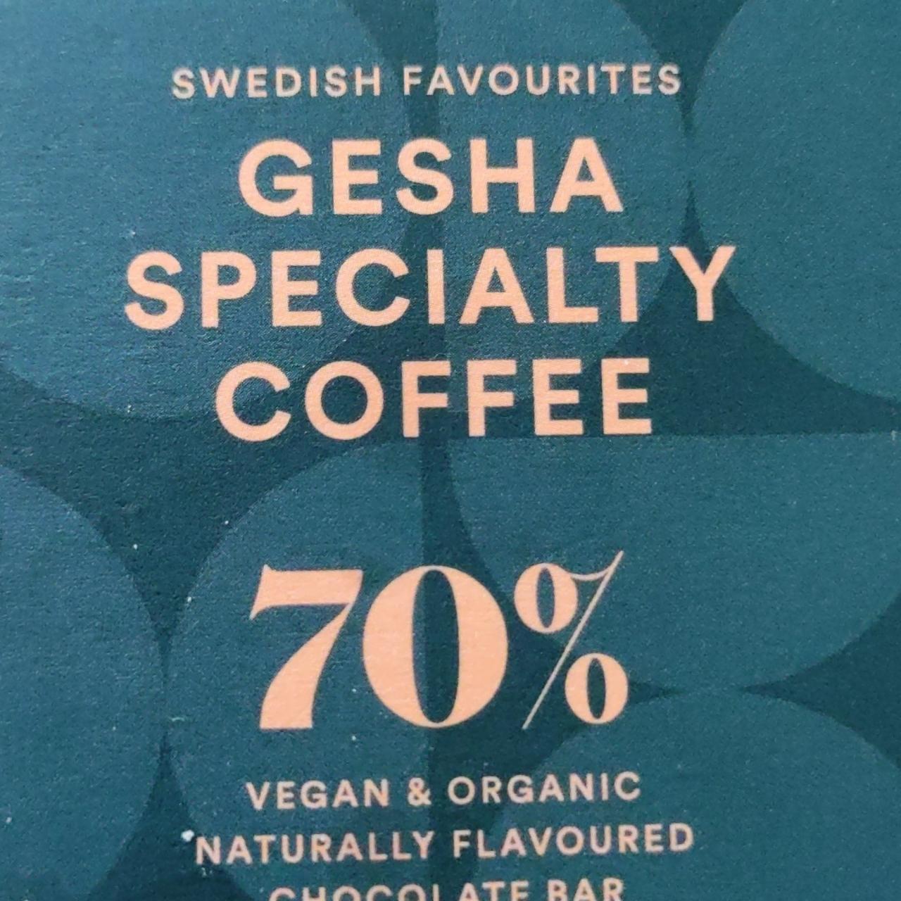 Fotografie - Gesha specialty coffee 70% Standout Chocolate