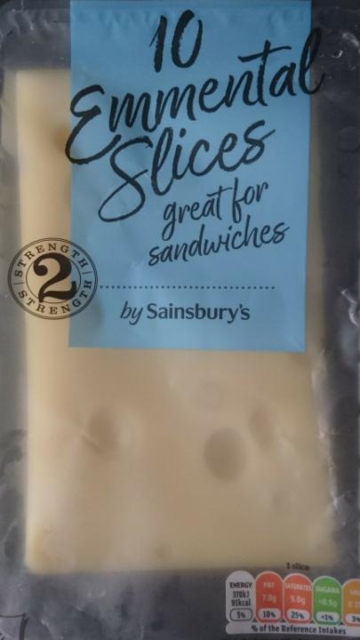 Fotografie - 10 Emmental Slices by Sainsbury's
