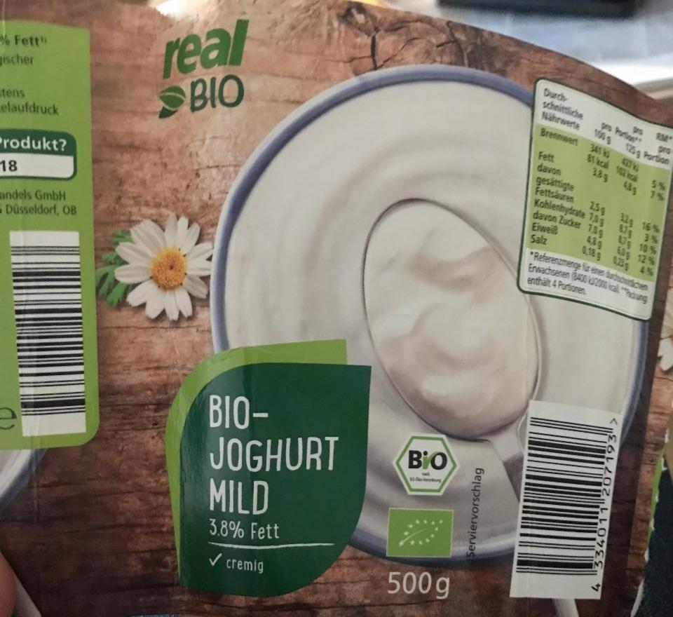 Fotografie - Bio Joghurt mild 3,8% Fett Real Bio