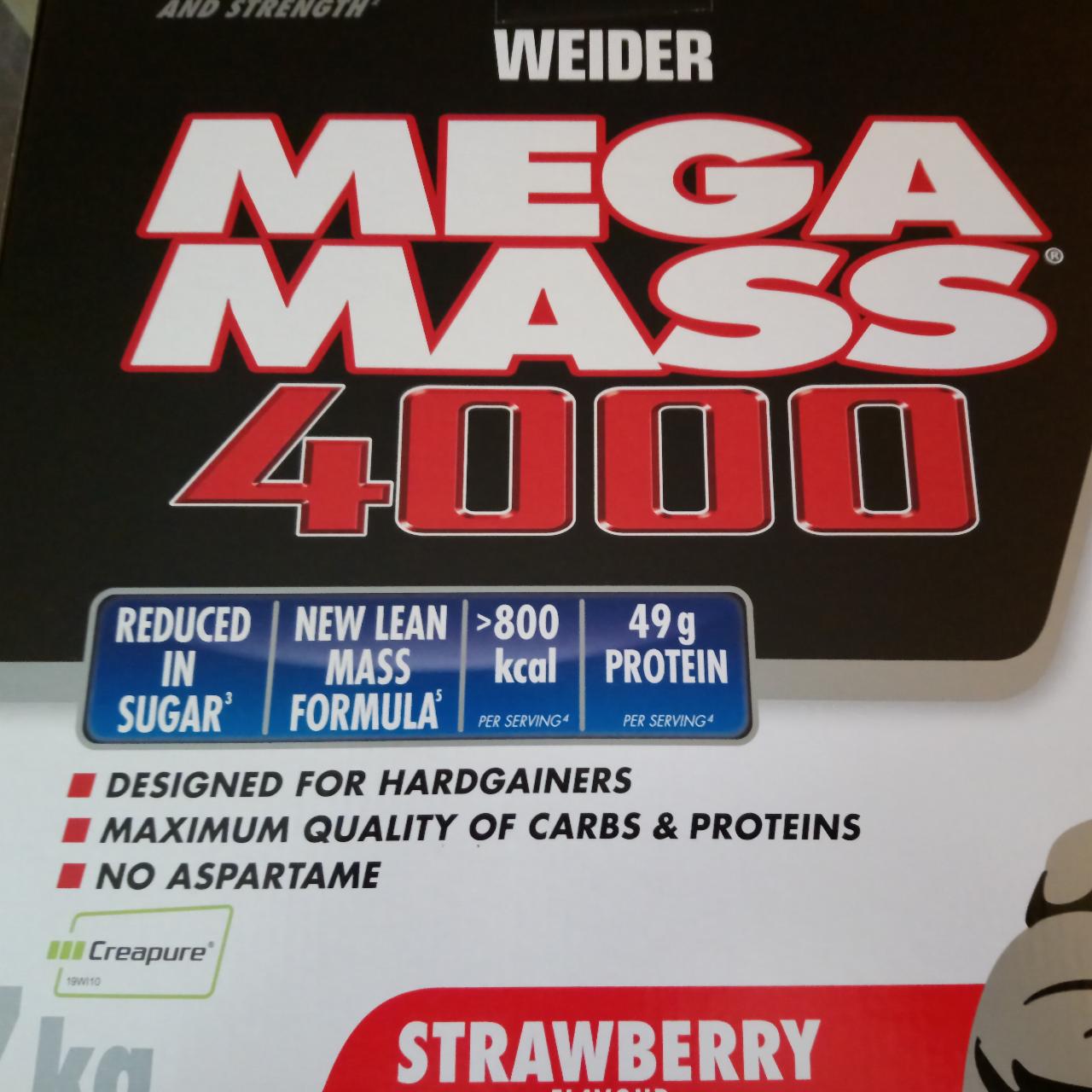 Fotografie - Mega mass 4000 Strawberry Weider