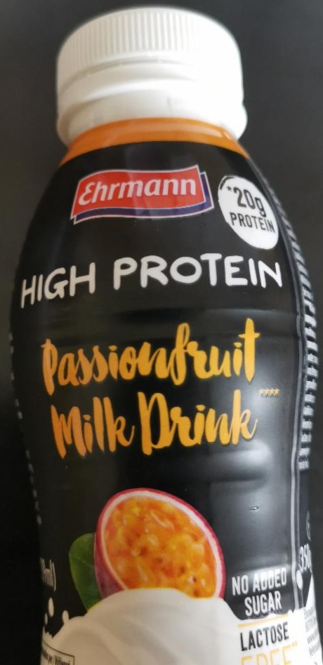 Fotografie - High protein Passionfruit Milk Drink Ehrmann