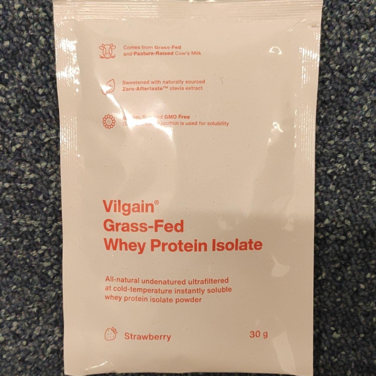 Fotografie - Grass-Fed Whey Protein Isolate Strawberry Vilgain