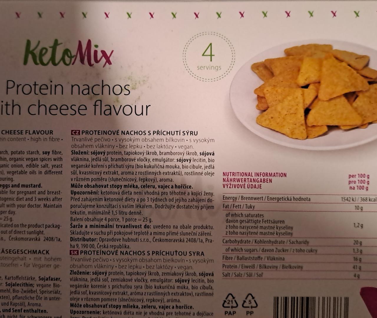 Fotografie - Protein nachos with cheese flavour KetoMix