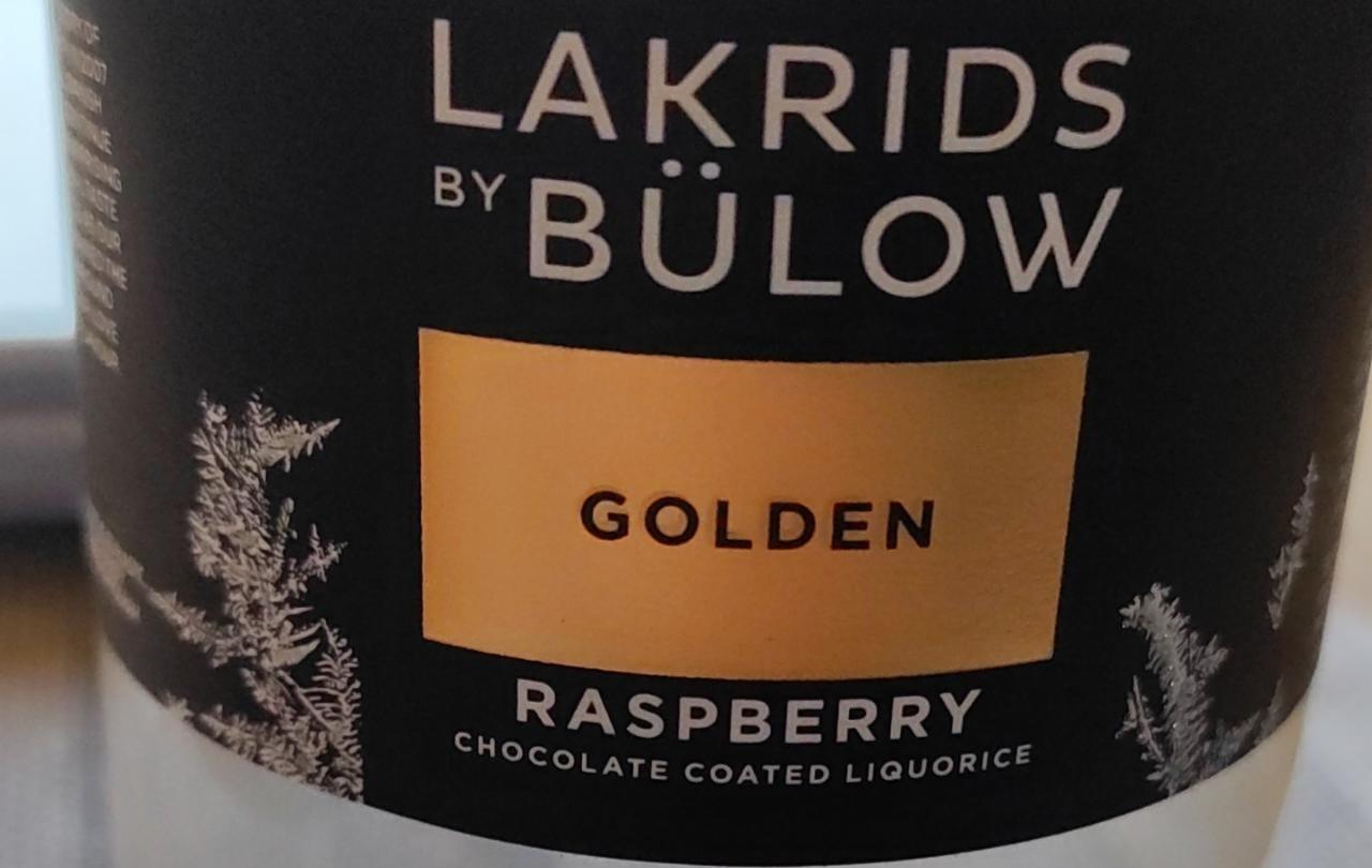 Fotografie - Golgen Raspberry chocolate coated liquorice Lakrids by Bülow
