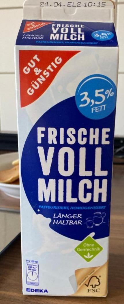Fotografie - Frische Vollmilch 3,5% fett Gut & Günstig