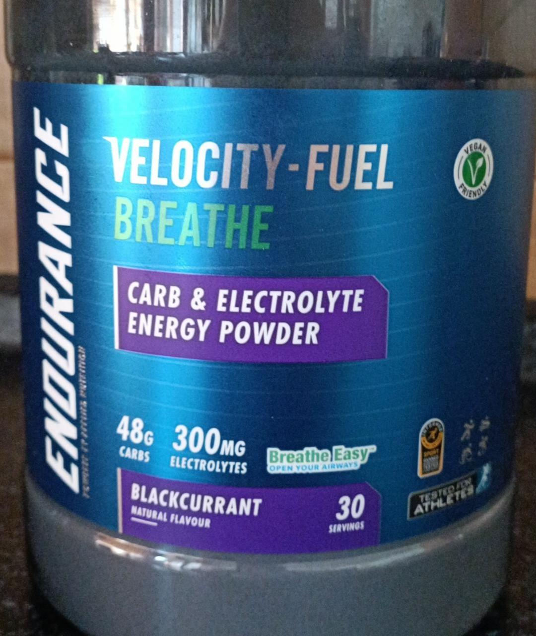 Fotografie - Endurance Velocity-Fuel Carb & Electrolyte Energy Powder Blackcurrant Applied nutrition
