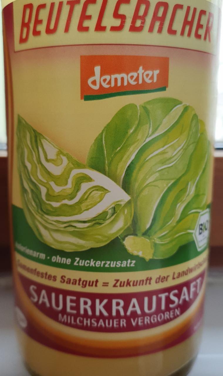 Fotografie - Beutelsbacher Sauerkrautsaft Milchsauer Vergoren Demeter