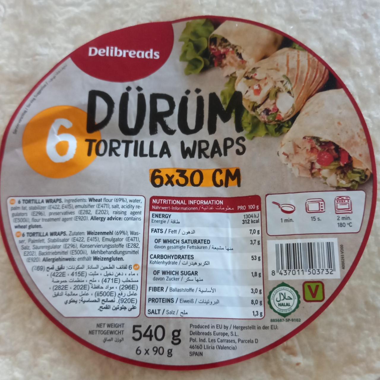 Fotografie - dürüm tortilla wrap 30cm Delibreads
