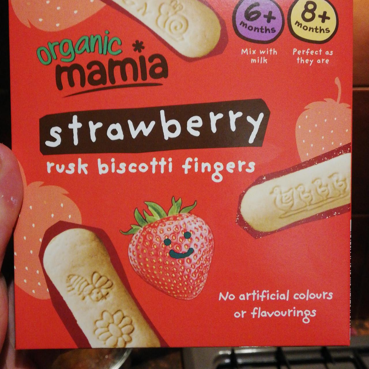 Fotografie - Strawberry Rusk Biscotti Fingers organic Mamia