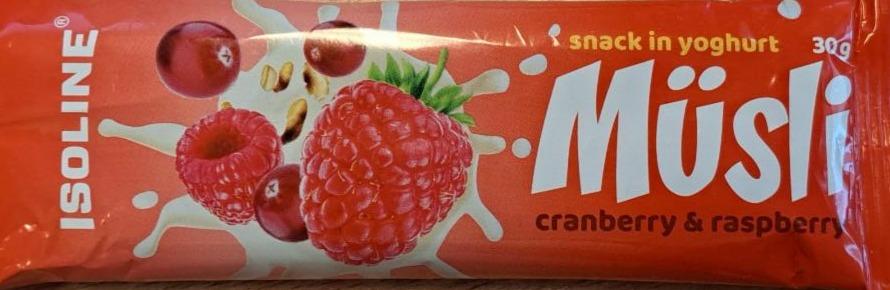 Fotografie - Müsli snack in yoghurt cranberry & raspberry Isoline
