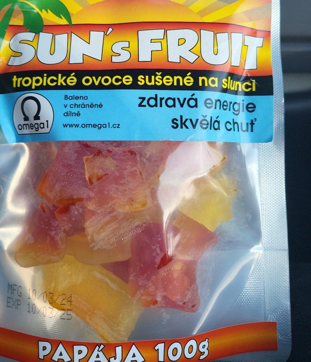 Fotografie - Sušená papája kousky Sun's fruit