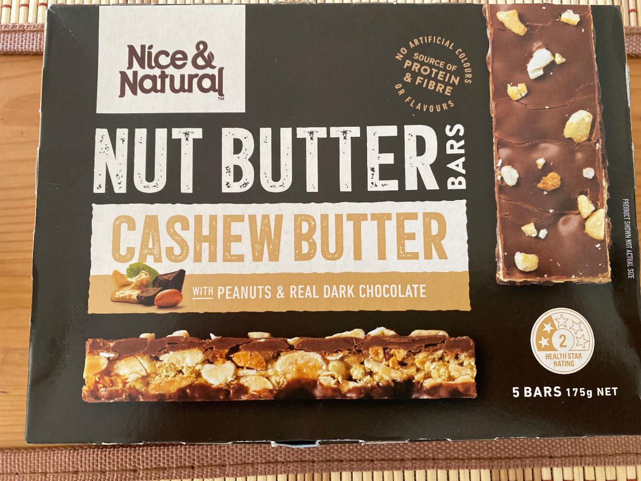 Fotografie - Nut Butter Bars Cashew Butter Nice & Natural