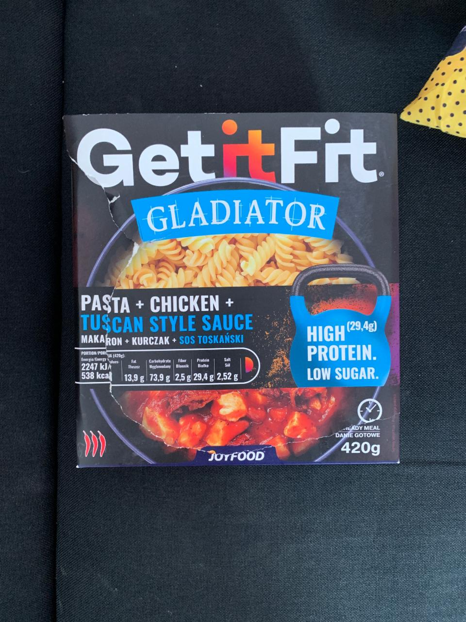 Fotografie - Gladiator Pasta + chicken + tuscan style sauce GetitFit