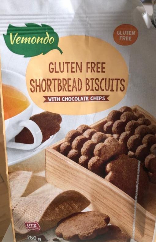 Fotografie - BEZLEPEK Vemondo Gluten free Shortbread biscuits with chocolate chips